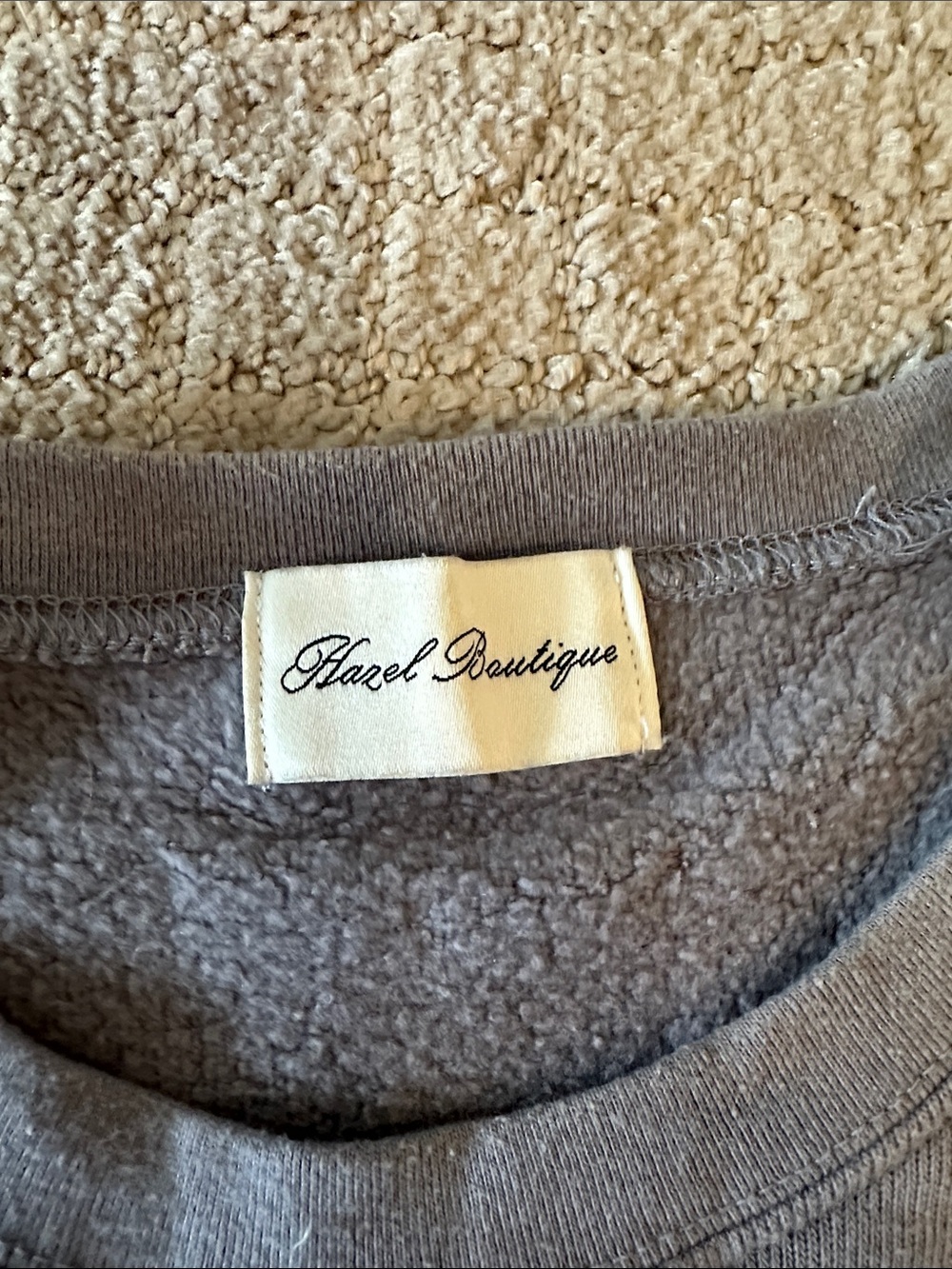 Hazel Logo Crewneck Sweater - Gray - Picture 3 of 4